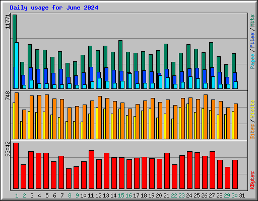 Daily usage for June 2024
