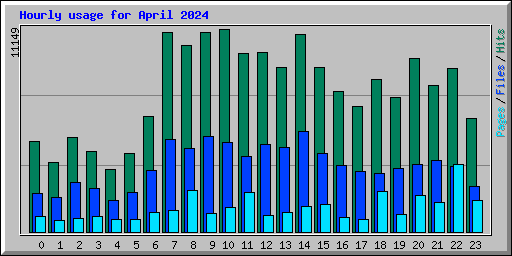 Hourly usage for April 2024
