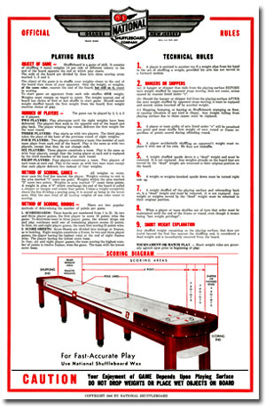 National Shuffleboard Poster